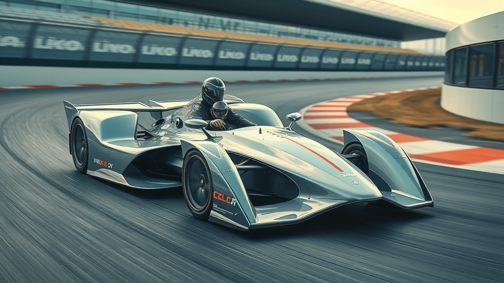 indycar series open-wheel marvel, futuristic aerodynamic design in motion